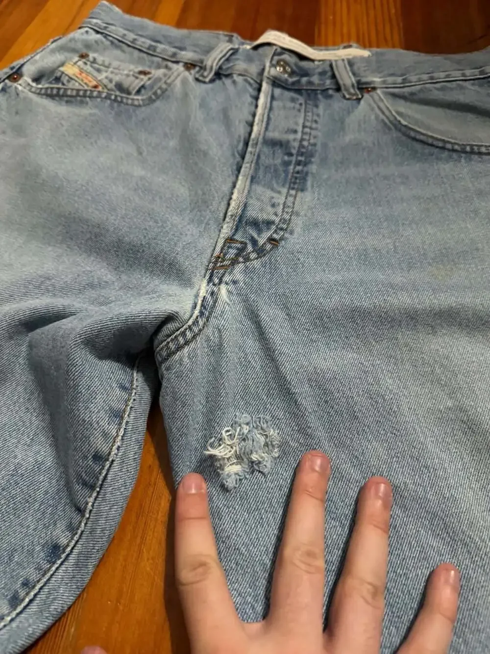 Vintage Diesel Basic Denim Jeans Light Wash Baggy Fit